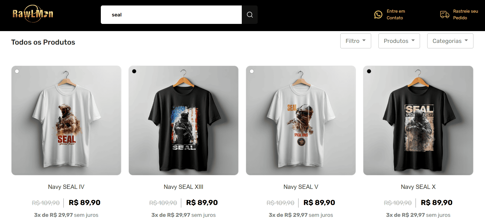 Camisetas Navy Seals Rawlman