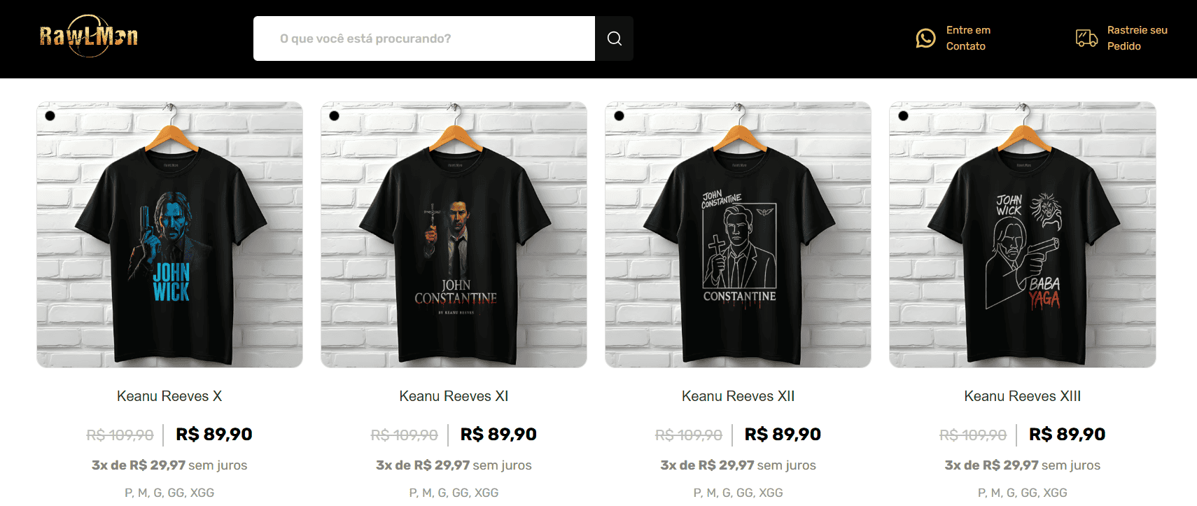 Camisetas Figuras Icônicas Rawlman
