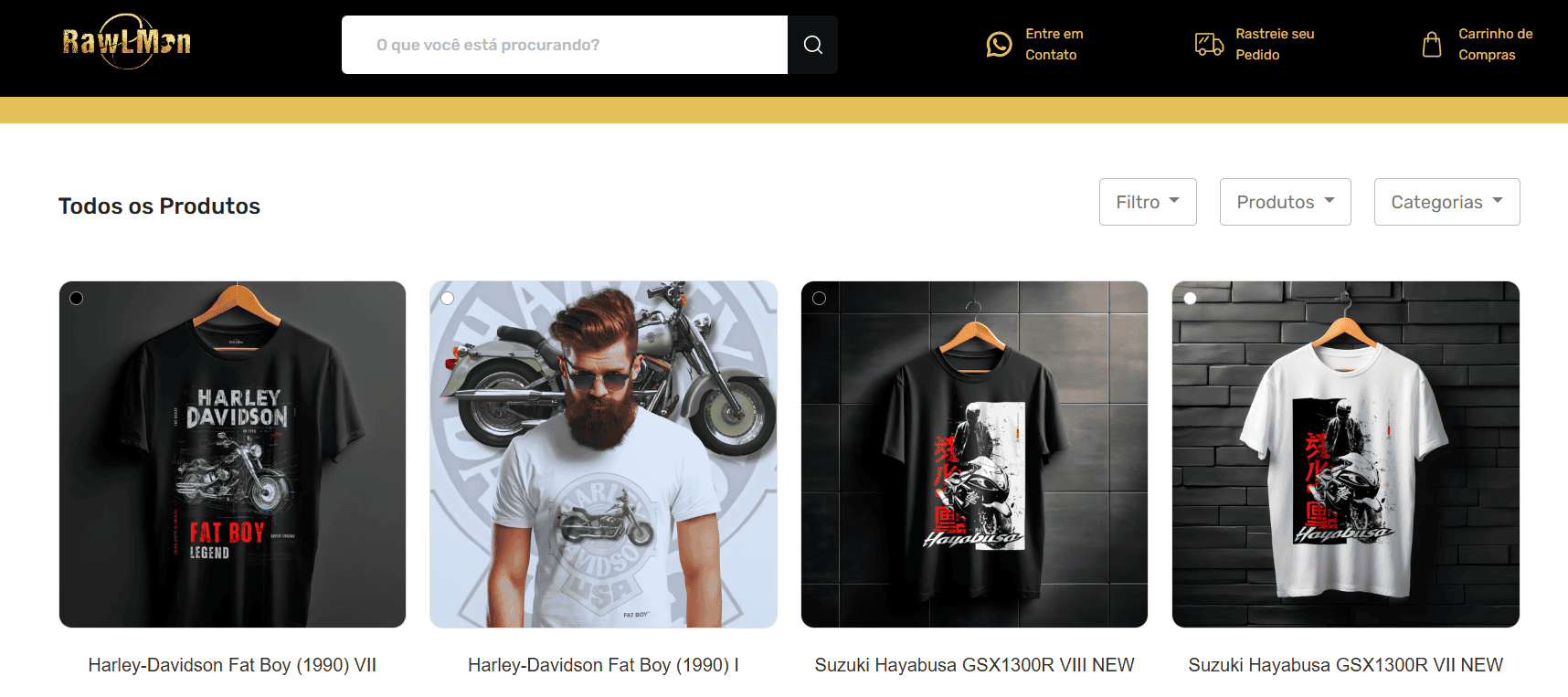 Camisetas Motos Icônicas Rawlman