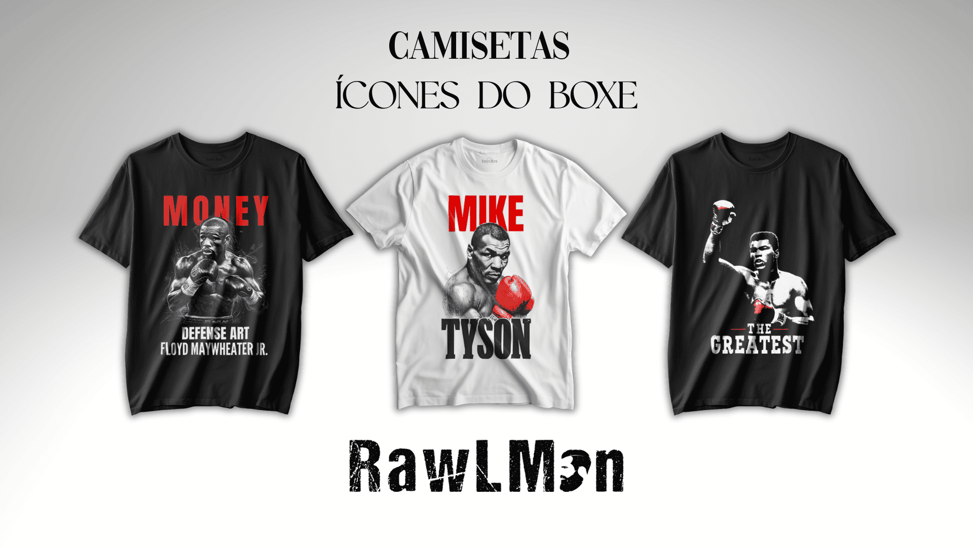 Camisetas Ícones do Boxe Rawlman